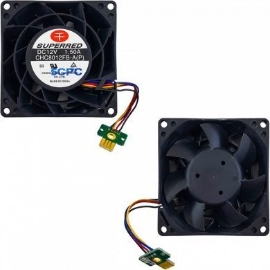 CHC8012FB-A(P) Fan 12V 1.5A SUPERRED 4 fios 80x80x38mm