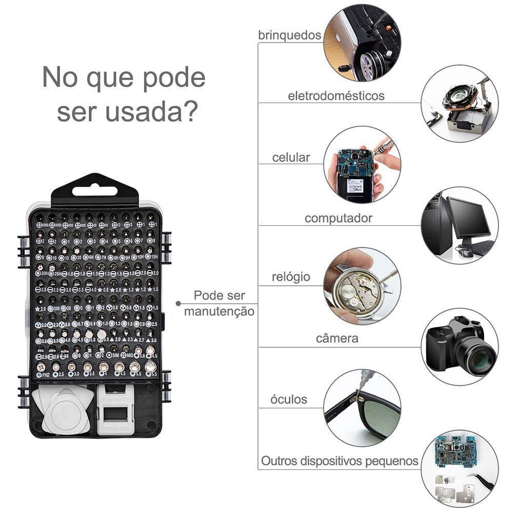 CHK115 Kit jogo de chaves de fenda de precis&atilde;o 115 pe&ccedil;as