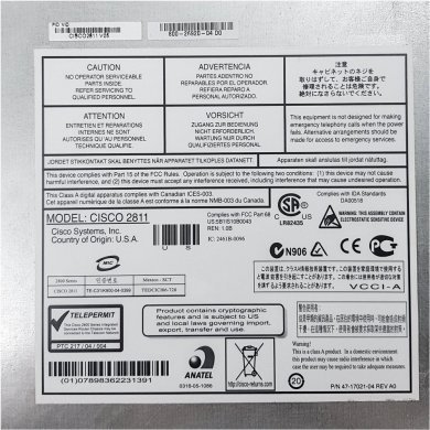Roteador de serviços integrados Cisco 2811