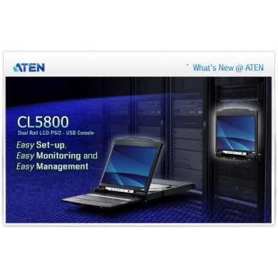 Gaveta Aten KVM PS/2-USB VGA Dual Rail