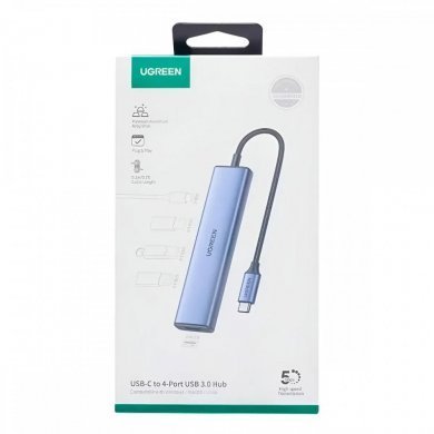 Ugreen hub USB Tipo-C para 4 portas USB-A 3.0