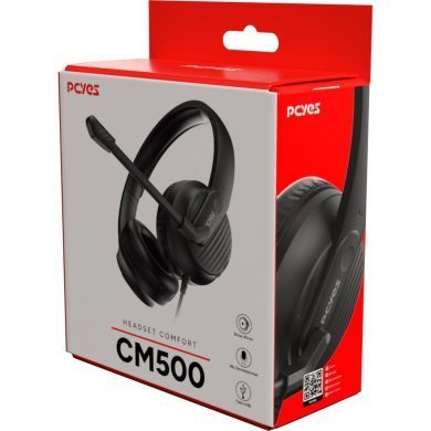 CM500 Pcyes headset on ear Confort CM500 USB driver 40mm preto