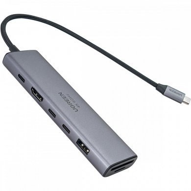 Ugreen dock station 7x1 USB-C para 3x USB-C HDMI 4K 60Hz