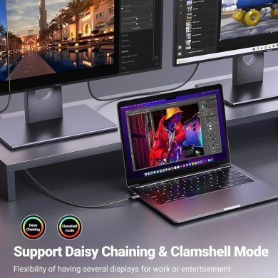 CM556 Ugreen cabo USB-C para Display Port 8K 60Hz HDR 32.4Gbps 1m