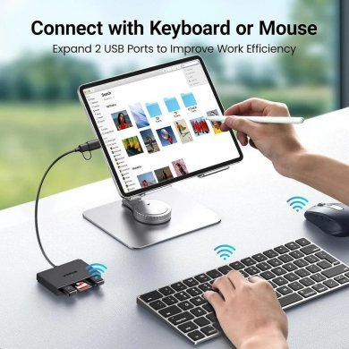 CM812 Ugreen hub USB 3.0/USB-C para 2x USB 3.0 1x Micro SD 1x SD