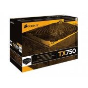 Fonte Corsair TX750 ATX 12V 750W Reais PFC Ativo, Botão Liga/Desliga, Eficiência: 80%~85%, Potência: 750W, Coo