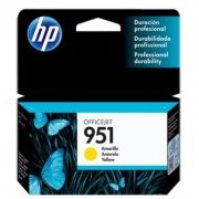 Cartucho HP 951 Amarelo 8ml Rendimento Aprox.: 1.000 páginas, Compatível com: HP Officejet Pro 8100, Pro 8600, Pro 8600 Plus