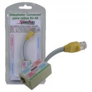 Conversor de Cabos RJ45 Speedlan Converte de Paralelo para Cross-Over e de Cross-Over para Paralelo