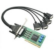 Placa Moxa Serial 4 Portas UPCI RS232 RS422 RS485 com Isolamento Óptico e Cabo DB9M (Espelho Alto e Baixo)