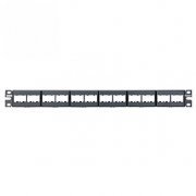 Patch Panel Panduit Modular Descarregado 24 Portas, Reto para Acomodação de Conectores Cobre e Fibra Ótica