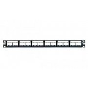 Patch Panel Panduit 24 Portas Reto Com Etiquetas para Acomodação de Conectores Cobre e Fibra Ótica, Montagem p