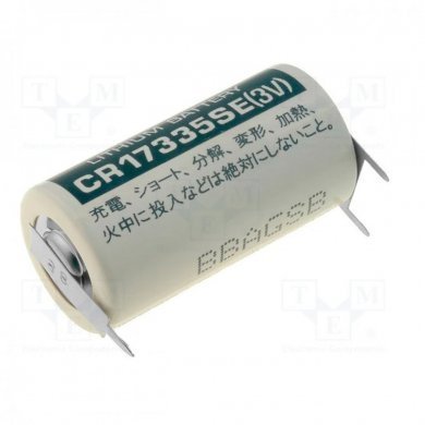 CR17335SE FDK Bateria Lithium 3V terminais solda PCI
