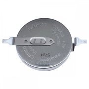 Bateria Panasonic CR2450 3V Lithium 620mAh 24.5mm 2 terminais para soldar na PCB, não recarregável