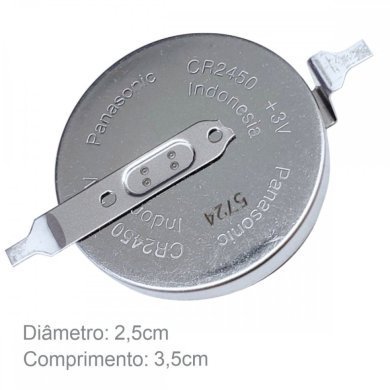 CR-2450/BN Bateria Panasonic CR2450 3V Lithium 620mAh 24.5mm