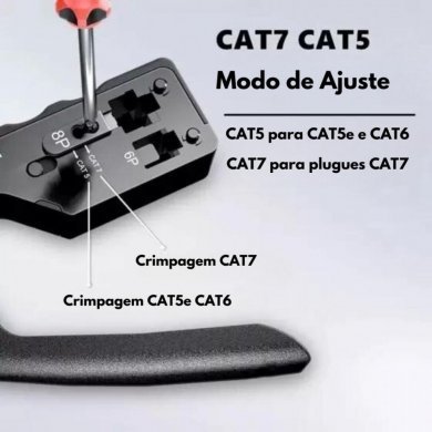 Alicate de Crimpagem RJ45 EZ de Passagem CAT5/6/7
