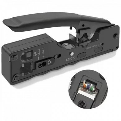 Alicate de Crimpagem RJ45 EZ de Passagem CAT5/6/7