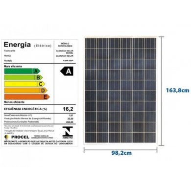 CS6P-260P Painel Solar Canadian 260W 6 Polegadas