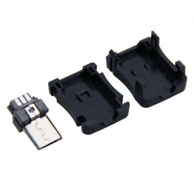 Conector Micro USB Macho Aereo Solda