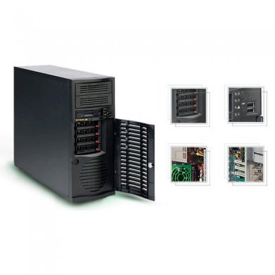 CSE-733TQ-645B Chassis SUPERMICRO CSE-733TQ-645B (Black), Fonte de 645 Watts, 4x