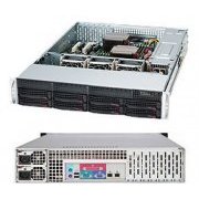 Chassis Server Supermicro Rack 2U 2 Fontes 720W Redundante, 8x HD 3.5 Hot Plug SAS/SATA, Suporta CPU Intel Dua