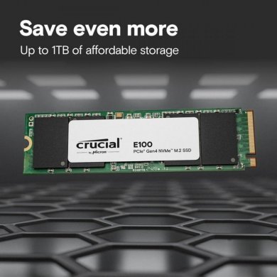 Crucial SSD 1TB M.2 NVMe E100 PCIe 4.0 x4