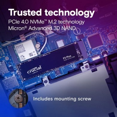 CT1000P3PSSD8 Crucial SSD 1TB M.2 NVMe P3 Plus PCIe Gen 4 x4