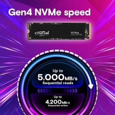 CT1000P3PSSD8 Crucial SSD 1TB M.2 NVMe P3 Plus PCIe Gen 4 x4