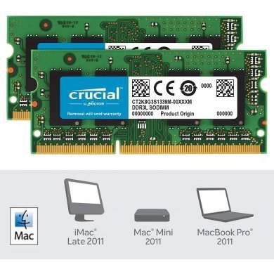 CT2K8G3S1339M Crucial Memoria 16GB DDR3 1333Mhz (kit 2x 8GB)