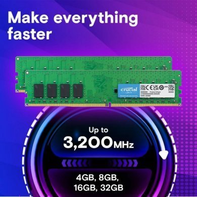 Crucial Memória 8GB DDR4 3200MHZ PC4-25600