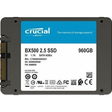 CT960BX500SSD1 Crucial BX500 SSD 960GB 6Gbs 2.5 polegadas