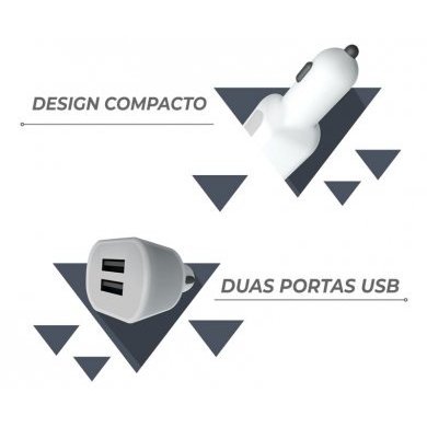 CV-21 PMCELL Carregador Veicular USB 5V 2.4A