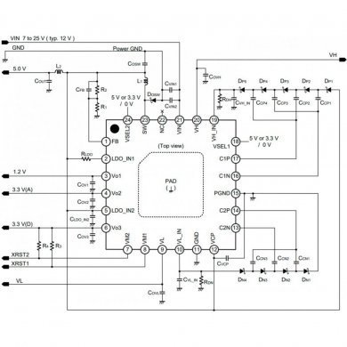 CXA3840WR-T2 CI A3840 regulador de tensão PMIC QFN24 SMD