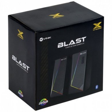 CXBLRGB10W Vinik Caixa de som gamer Blast RGB Bluetooth 10W