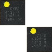 2x USB Controller USB 3.0 3.3/5V T/R 24 Pinos QFN-24 Marcação no componente: CYPD 4126-A kit com 2 unidades