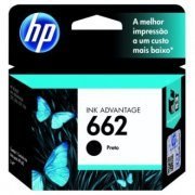 HP cartucho de tinta 662 preto 2ml rendimento aproximado 120 páginas. Compatibilidade  Deskjet Ink Advantage 2