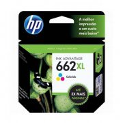 Cartucho de tinta HP 662XL tricolor 8ml Cartuchos XL de alta capacidade  compativel com impressoras Deskjet Ink Advantage 2516 e 3516
