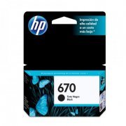 Cartucho de tinta HP 670 preto 7.5ML rendimento aprox