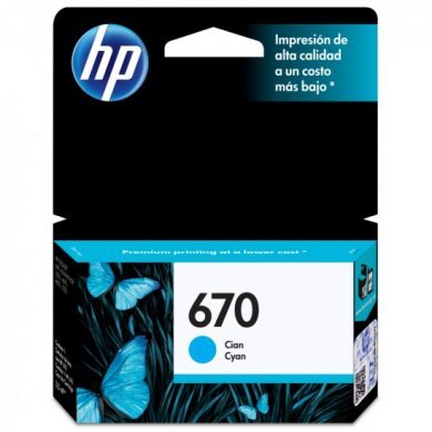 CZ114AB Cartucho de Tinta HP 670 Ciano 4ML