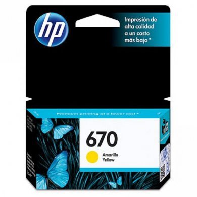 CZ116AB Cartucho de Tinta HP 670 Amarelo 4ML