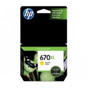 Cartucho de Tinta HP 670XL Amarela 9ML Rendimento Apr