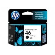 Cartucho HP 46 Preto 26ml Rendimento de 1500 páginas 