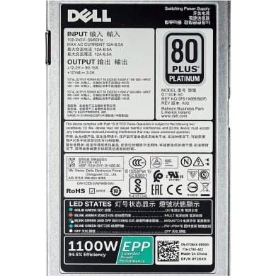 D1100E-S0 Fonte Redundante 0Y26KX DPS-1100BB B DELL 1100W 80P Platinum