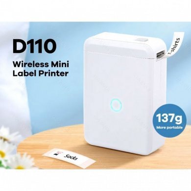 D110 ROTULADORA BLUETOOTH NIIMBOT D110 BRANCO + Ribon