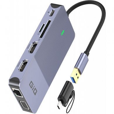QGeem 11 in 1 USB 3.0 Dock Station HDMI VGA