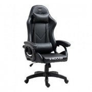 Foto de DAZZ-XROCKER Dazz cadeira gamer X-Rocker preta reclinável 100KG 