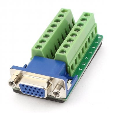 DB15-PCB-3ROW Conector DB15 D-SUB VGA Femea 3ROW PCB