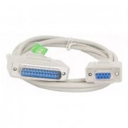 Cabo Serial DB9 fêmea para DB25 macho 2 metros 