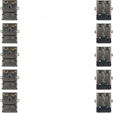 DC23300DKB0 Conector USB 3.0 9 pinos R/A fêmea (Kit 5x)