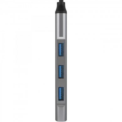 DC41 Fortrek Hub USB C 4x1 1x USB 3.0 3x USB 2.0 em aluminio