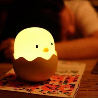 DD-JZ-01 Luminaria decorativa pintinho silicone recarregavel